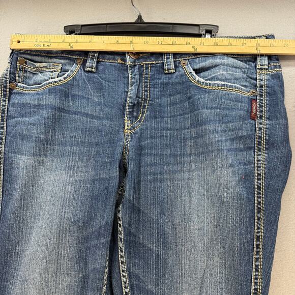 Silver Jeans Women's 18x33 Blue Frances 18" Bootcut Western Mid Rise Tall Jeans - Picture 11 of 15